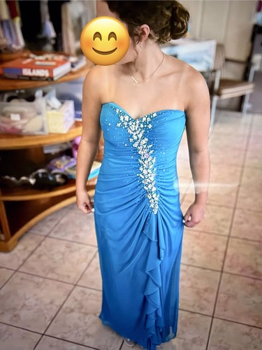 Teal deb evening gown with - deb,