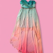 Deb blue & pink ombre prom
