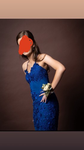Navy blue formal - blue, dress
