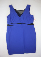 WOMEN'S BLUE BODYCON SHEATH